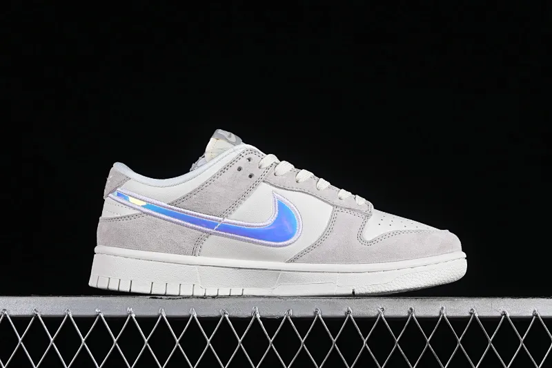 All categories Nk SB Dunk Series Nk SB Dunk Low low-top sneakers Nk Dunk Low "Iridescent Swoosh" beige gray rainbow SB low-top casual sneakers HF5074-133